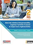 Gérer des relations interpersonnelles, organiser l'activité et assurer le respect de la réglementation 2de Bac Pro